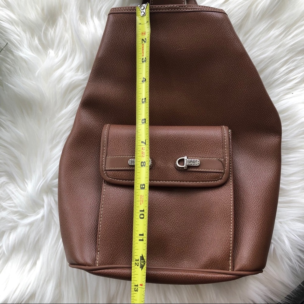 VINTAGE ESPRIT BROWN ONE STRAP BACK PACK - Picture 6 of 8